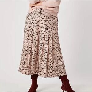 Anthropologie Maeve Leopard Print Isobel Wide Leg Crop Pant Plus Size